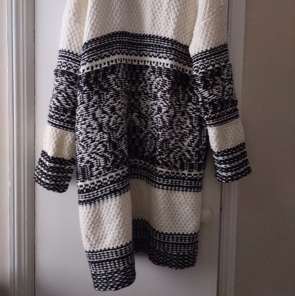 Lucky brand cardigan sweater Women's M black white - Picture 9 of 9
